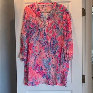 Lilly Pulitzer Esme Pink Aquadesiac Cover Up